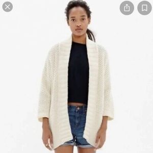 Madewell Women's Kimono Cream White Cardigan Knit Size S